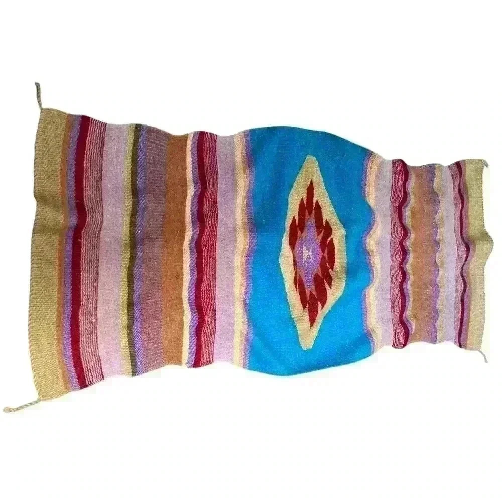 Unbranded Southwest Knit Throw/Rug Colorful - Picture 3 of 7